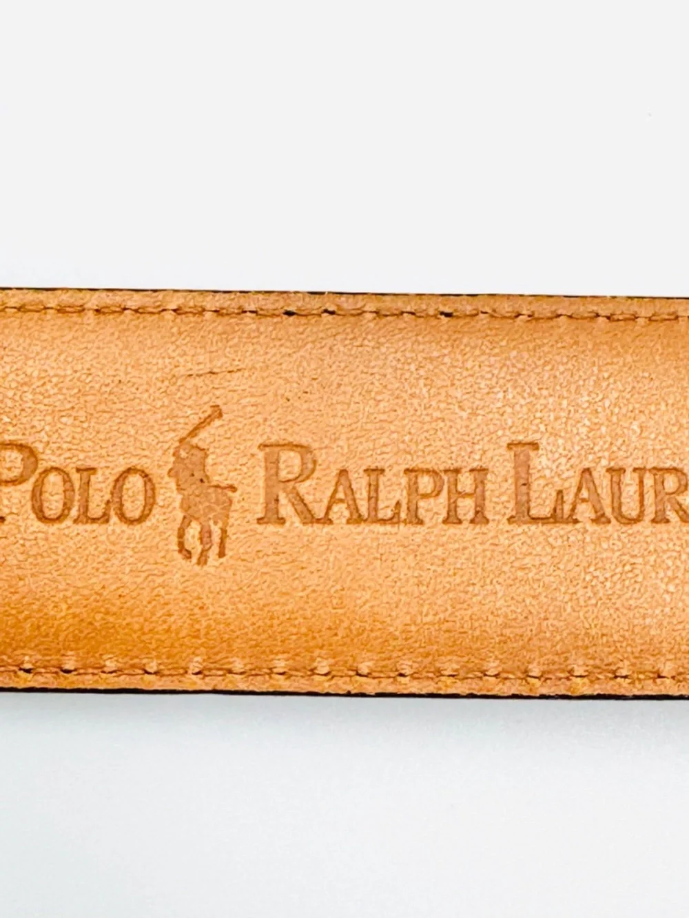 Vintage Polo Ralph Lauren Belt Men's 38 Black Crocodile Embossed Leather Buckle
